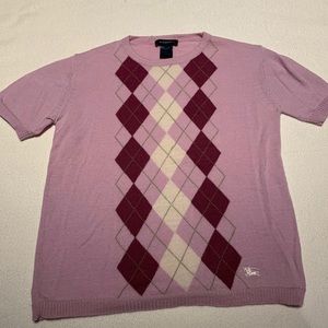 Burberry girls classic short sleeve wool sweater